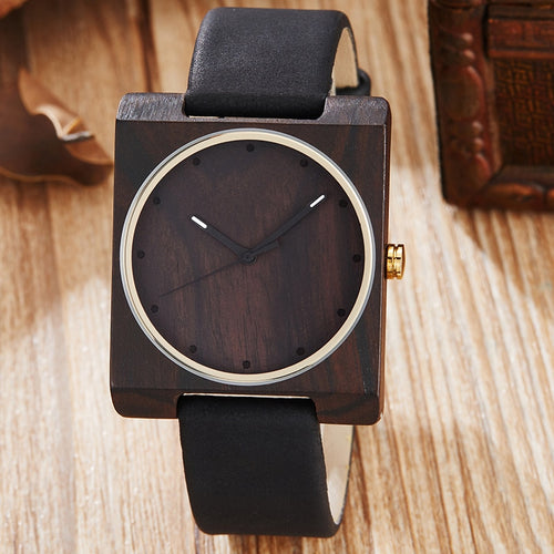 Natural Quartz Wood Watch