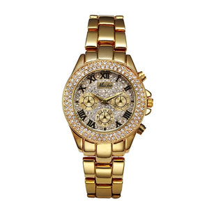 Chronograph Roman Gold Watch