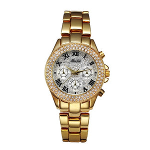 Chronograph Roman Gold Watch